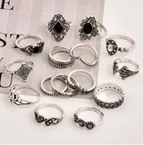 15 Pcs Vintage Bohemian Knuckle Ring Set