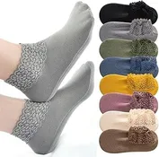Women Cotton Velvet Lace Decor Socks (1 Pair)