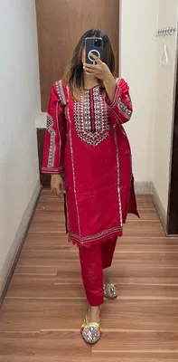 Pakistani Hayat's Stitched Cotton 2pcs _ Maroon 