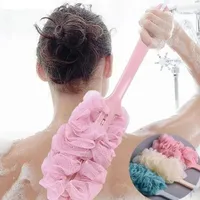Soft Mesh Long Handle Bath Sponge Shower Brush (1 pc) 