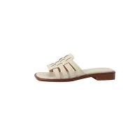 RETRO  OUTDOOR FLAT-BOTTOMED ULTRA-FINE SOFT LEATHER SLIPPERS GB-0223