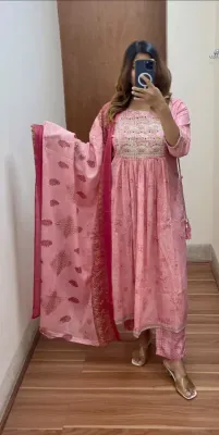 Original Delhi Boutique Stitched 3pcs _ Pink 