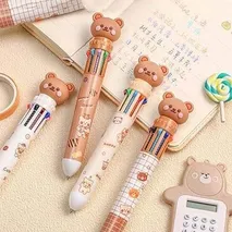 Cute Little Bear Ten Colors Ballpoint Pen (1 pc)