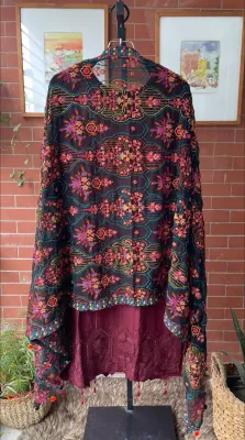 Pakistani Original Schick Stitched Lawn 3pcs _ Maroon 