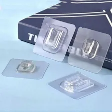 Double Sided Adhesive Wall Sticky Hooks (5 Pairs)