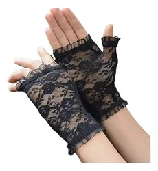 Fashionable Fancy Flower Design Hand Gloves (1 Pair)
