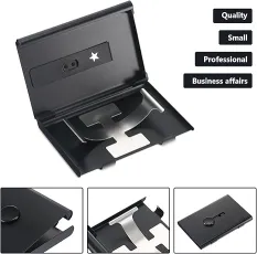 Executive Steel Business Card Case Black