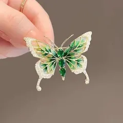 Crystal Insect Rhinestone Butterfly Hijab Brooch