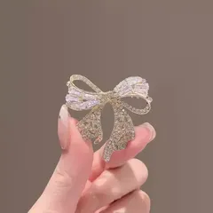 Gorgeous Bow Angel Crystal Hijab Brooch/Pin