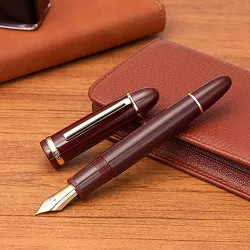 Jinhao X159 Fountain Pen Golden Clip Wine Red