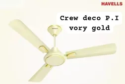 Havells Crew Deco 56" Ceiling Fan (Pearl Ivory Gold)