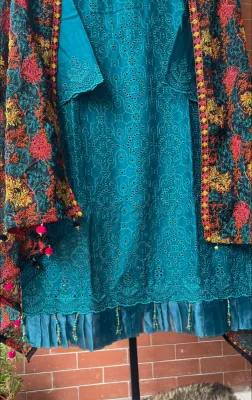 Pakistani Original Schick Stitched Lawn 3pcs _ Sea Green 