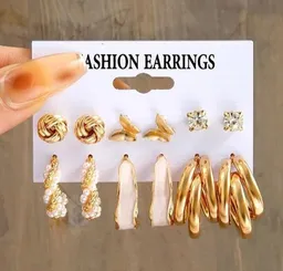Smooth Surface Earrings Set (6 Pairs)