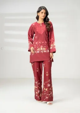 LIMELITHT - Cambric Co ord Set-Embroidered