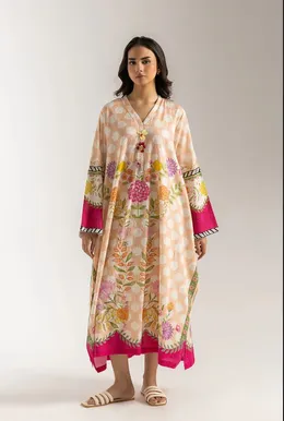 ETHNC - PRINTED DRESS 1 PIECE