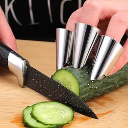 Kitchen Stainless Steel Finger Guard Protector (4 Pc)