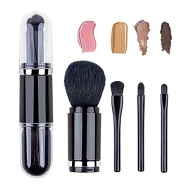 Portable 4 in 1 Travel Mini Facial Makeup Brush Tools Set