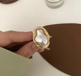 Vintage Pearl Adjustable Fashion Rings