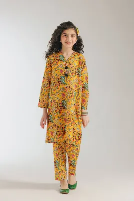 ETHNC - PRINTED DRESS 2 PIECE (5-7)