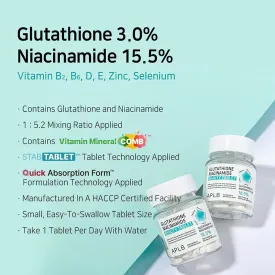 APLB Glutathione Niacinamide Beauty Tablet 500mg*30 Tablets	
