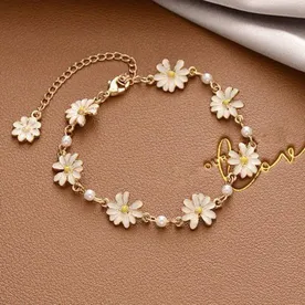 Simple Flower Design Daisy Chain Bracelet