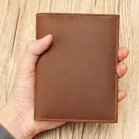 Crazy Horse Leather Passport Holder – High-End Genuine Leather, Multi-Function Card & Passport Bag