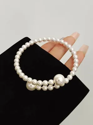 Vintage Pearl Adjustable Opening Bracelet 