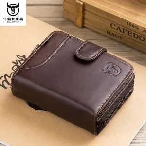 MEN'S WALLET GENUINE LEATHER ALBUM ZIPPER WALLET