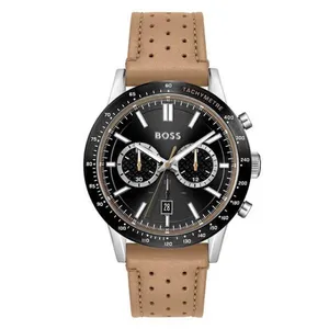 HUGO BOSS MENS ALLURE CHRONO WATCH HB1513964 TAN LEATHER