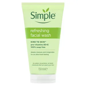 Simple Kind To Skin Refreshing Facial Wash Gel (150ml)