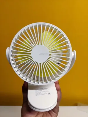 JISULIFE FA29A Mini Portable 3-In-1 Combo Clip-On Rechargeable Fan