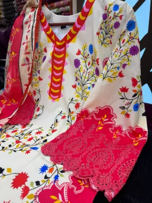 Micro Silk 3 Piece Collection – Embroidered & Printed