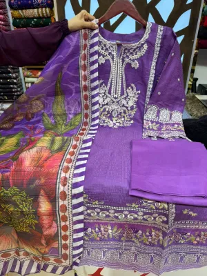 Pakistani Inspired 3 Pc Collection – Purple