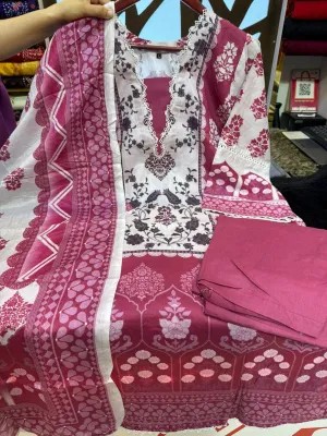 কটন থ্রী পিস কালেকশন