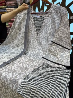 কটন থ্রি পিস কালেকশন