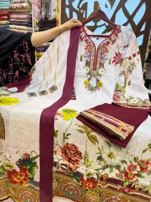 কটন থ্রি পিস কালেকশন