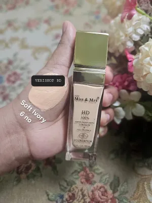 MISS & MRS HD FOUNDATION# SHADE -06-SOFT IVORY