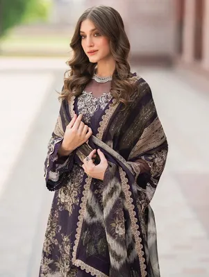 BIN ILYAS - 3 PC Lawn UNSTITCHED