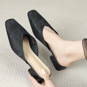 HUILIYA MULLER MEDIUM HEEL SANDALS GB-2588