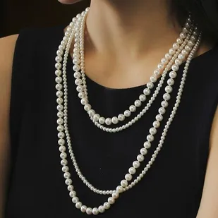 Endless Rope Long Pearl Necklace