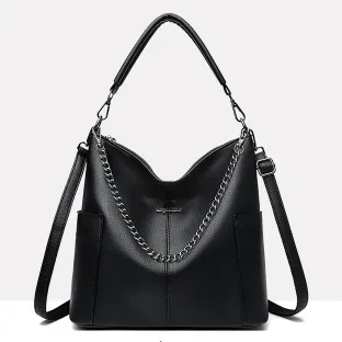 LARGE CAPACITY FASHIONABLE GENUINE LEATHER WOMEN'S BAG GB-B801B