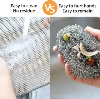 Magic Double-Sided Metal Steel Wire Cleaning Cloth 4 Pcs 