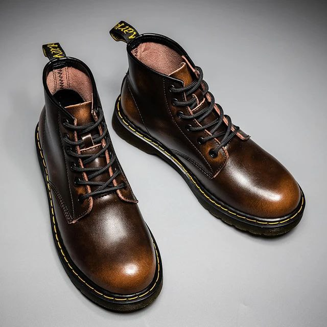 GENUINE LEATHER BRITISH STYLE CROSS-BORDER MARTIN BOOTS