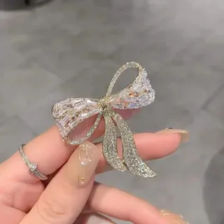 Bow Zircon Luxury Hijab Brooch