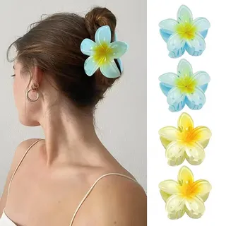 Colourful Floral Plastic Hair Clips (1 Pc)