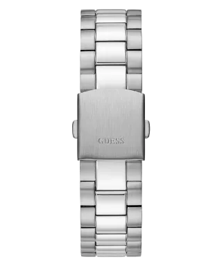 GUESS Mens Silver Tone Day/Date Watch