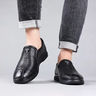 SPRING AND AUTUMN HEIGHT-ENHANCING CASUAL LEATHER SHOES 9706B