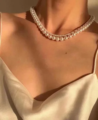 Two Layer Faux White Pearl Choker Necklace