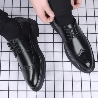 BUSINESS BREATHABLE SOFT SOLE VERSATILE LEATHER SHOE 1065B