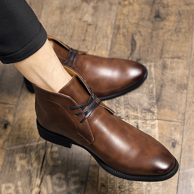 MEN’S BRITISH STYLE HIGH MARTENS BOOTS